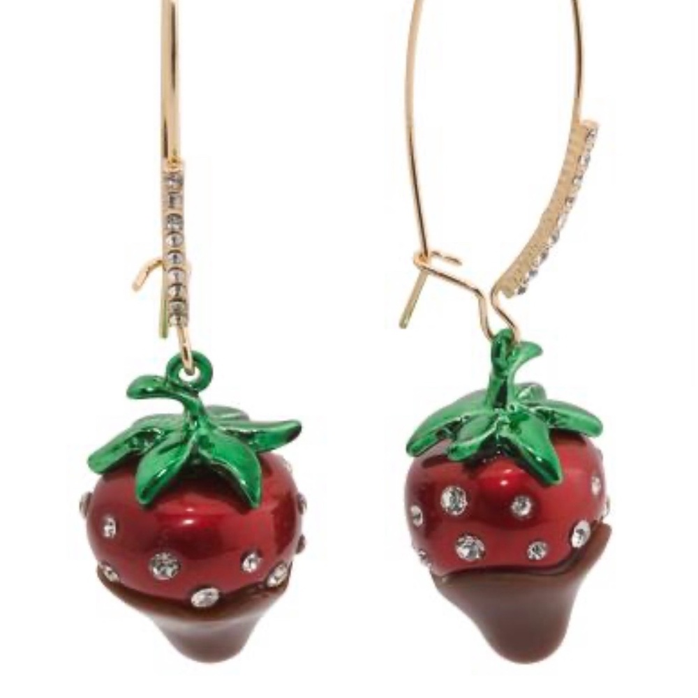 Betsey Johnson strawberry earrings